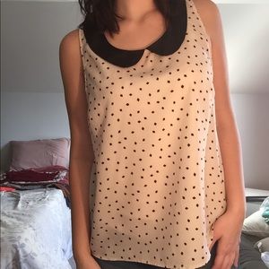 Peter Pan collar blouse tank top